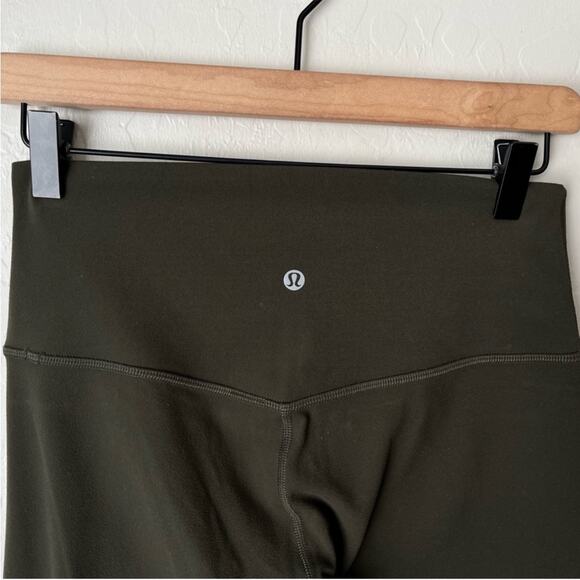 Lululemon high rise align crop leggings dark olive 2 - Picture 4 of 8